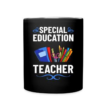 Special education Special education Promoting special needs - Full Colour Mug - black - Front