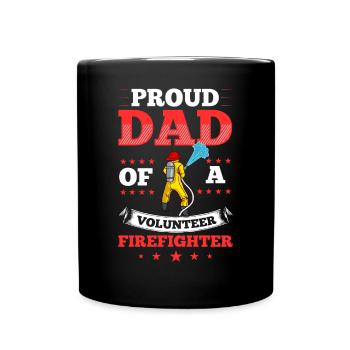Volunteer Firefighter Firefighter Volunteers - Full Colour Mug - black - Front