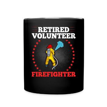 Ehrenamtlicher Feuerwehrmann Feuerwehr Freiwillige - Tasse einfarbig - Schwarz - Vorne