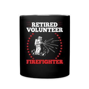 Volunteer Firefighter Firefighter Volunteers - Full Colour Mug - black - Front