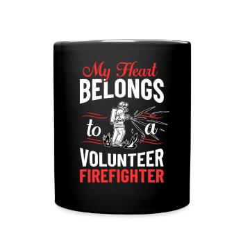 Volunteer Firefighter Firefighter Volunteers - Full Colour Mug - black - Front
