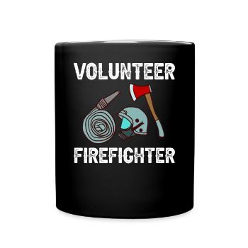 Ehrenamtlicher Feuerwehrmann Feuerwehr Freiwillige - Tasse einfarbig - Schwarz - Vorne