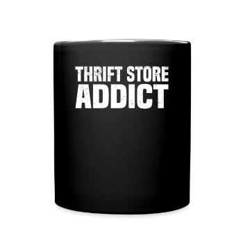 Secondhandladen Secondhand Öko Hipster Gebraucht - Tasse einfarbig - Schwarz - Vorne