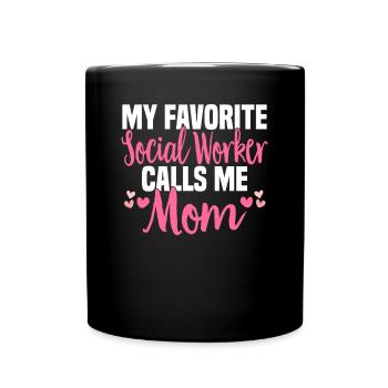 Sozialarbeit Sozialarbeiter Soziale Arbeit Mama - Tasse einfarbig - Schwarz - Vorne