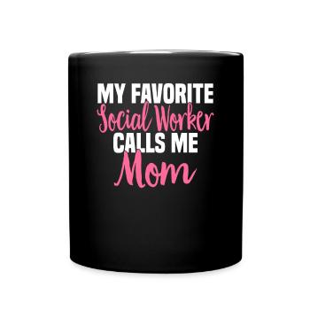 Sozialarbeit Sozialarbeiter Soziale Arbeit Mama - Tasse einfarbig - Schwarz - Vorne