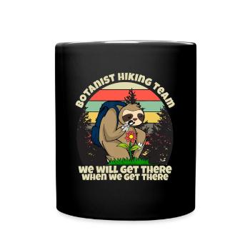 Équipe de randonnée botaniste, paresseux botanique - Mug uni - noir - Devant