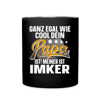 Imker Papa Vater Vatertag Cooler Papa - Tasse einfarbig - Schwarz - Vorne