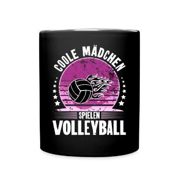 Volleyball - Tasse einfarbig - Schwarz - Vorne