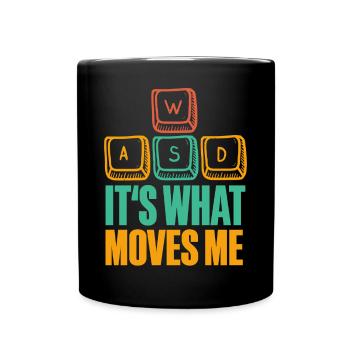 Pc Gamer Gaming WASD - Tasse einfarbig - Schwarz - Vorne