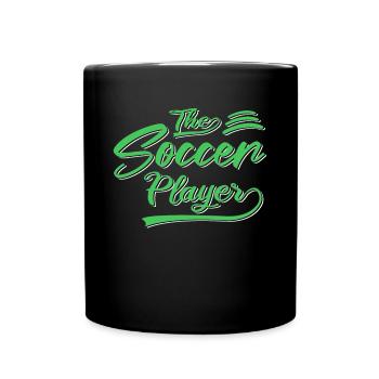 the soccer player - Tasse einfarbig - Schwarz - Vorne
