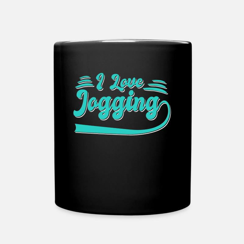 Ich liebe Joggen - Tasse einfarbig - Schwarz