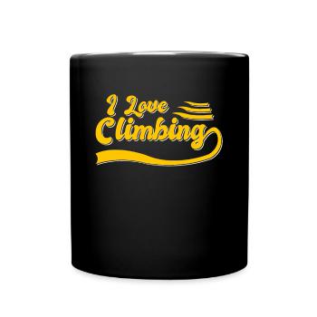 I love climbing - Full Colour Mug - black - Front