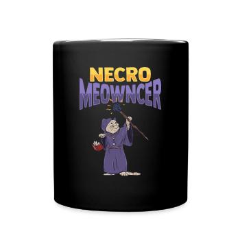 Cat Necro Meowncer Necromancer design for a - Mug uni - noir - Devant
