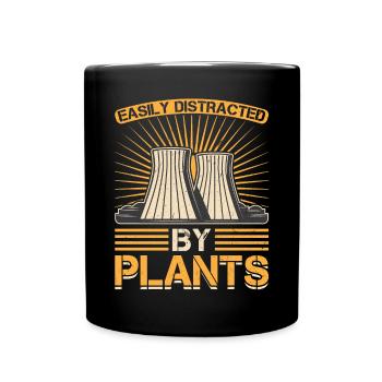 Easily Distracted By Plants - Nuclear Engineering - Tasse einfarbig - Schwarz - Vorne
