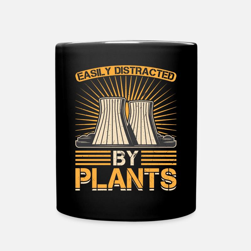 Easily Distracted By Plants - Nuclear Engineering - Tasse einfarbig - Schwarz