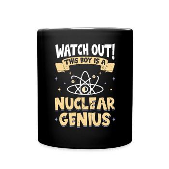 This Boy Is A Nuclear Genius - Tasse einfarbig - Schwarz - Vorne