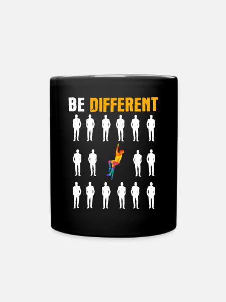 Gym Workout Klettern lustig Geschenk - Tasse einfarbig - Schwarz