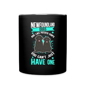 Newfoundland Dog Owner Dog Gift - Full Colour Mug - black - Front