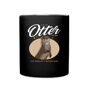Otter Sea Otter Otter Gift - Full Colour Mug - black - Front