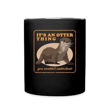Otter Otter Sea Otter Gift - Full Colour Mug - black - Front