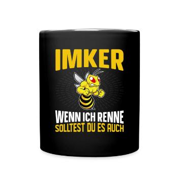 Imker Geschenkidee Bienen - Tasse einfarbig - Schwarz - Vorne