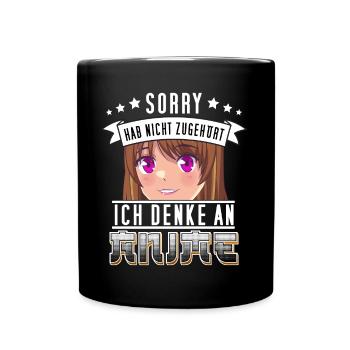 Lustiges Anime Design für Manga und Anime Fans - Tasse einfarbig - Schwarz - Vorne