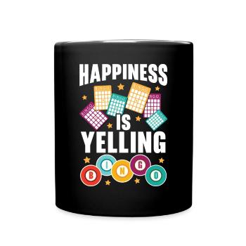 Bingo Game Bingo Player Casino Gambling Lottery - Full Colour Mug - black - Front