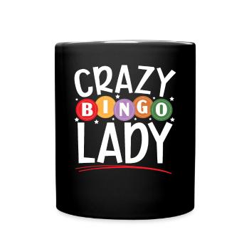 Crazy Bingo Lady Bingo Player Casino Lottery - Mug uni - noir - Devant