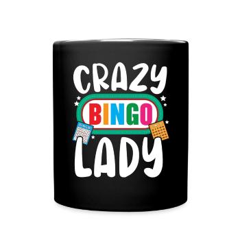 Crazy Bingo Lady Bingo Player Casino Lottery - Mug uni - noir - Devant