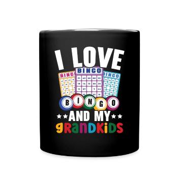 J’adore le bingo et mes petits-enfants Casino Bingo Grand-mère - Mug uni - noir - Devant