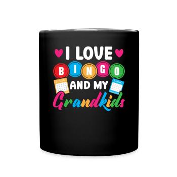 J’adore le bingo et mes petits-enfants Casino Bingo Grand-mère - Mug uni - noir - Devant
