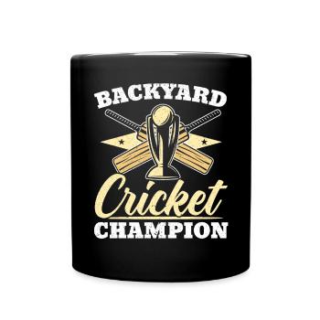 Hinterhof Cricket Champion Cricket Spieler Cricketspieler - Tasse einfarbig - Schwarz - Vorne