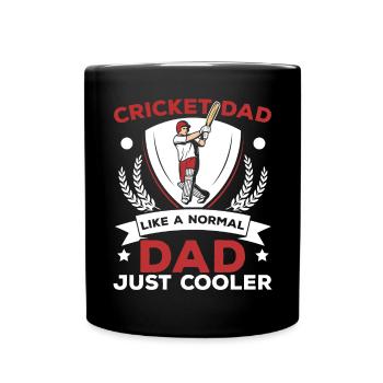 Cricket Dad Like A Normal Dad Just Cooler - Tasse einfarbig - Schwarz - Vorne