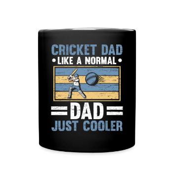Cricket Dad Like A Normal Dad Just Cooler - Tasse einfarbig - Schwarz - Vorne