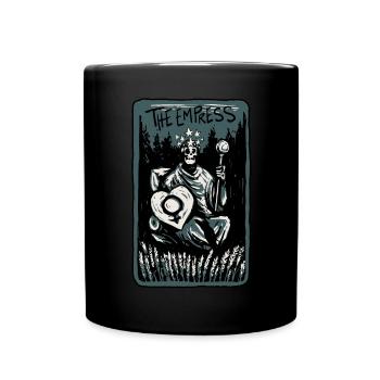 The Empress Skeleton Skull Tarot Card - Tasse einfarbig - Schwarz - Vorne