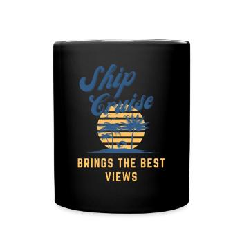 Kreuzfahrt Kreuzfahrtschiff Boot Urlaub Reise - Tasse einfarbig - Schwarz - Vorne