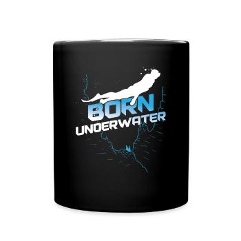Freediving Born Underwater Apnea Diving Diver - Tasse einfarbig - Schwarz - Vorne