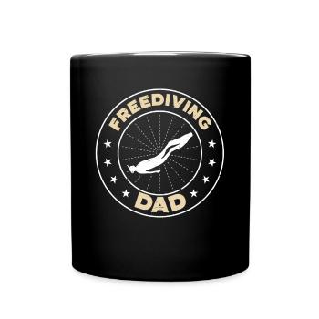 Freediving Dad Apnea Diving Diver Swimming - Tasse einfarbig - Schwarz - Vorne