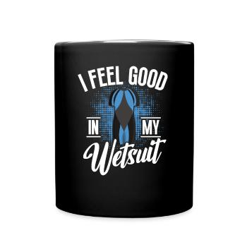 Freediving Feel Good In My Wetsuit Apnea Diving - Full Colour Mug - black - Front