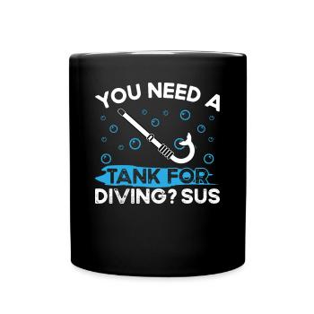 Freediving Need A Tank For Diving SUS Apnea Diving - Tasse einfarbig - Schwarz - Vorne
