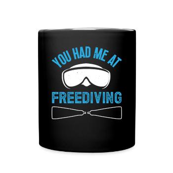 Plongée en apnée Vous m’avez eu à Apnée Plongeur - Mug uni - noir - Devant
