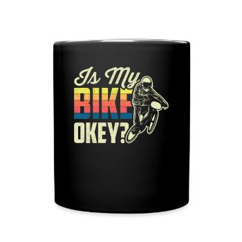 Mon vélo est-il OK Fun Cycling Biker - Mug uni - noir - Devant