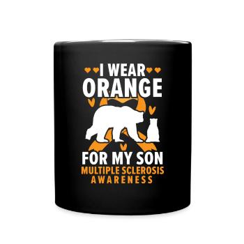 I Wear Orange For My Son Multiple Sclerosis - Full Colour Mug - black - Front
