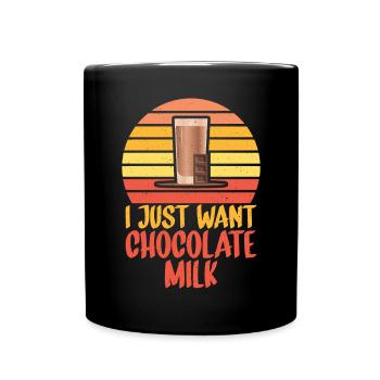 Schokolade Milchliebhaber Geschenke - Tasse einfarbig - Schwarz - Vorne