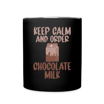 Schokolade Milchliebhaber Geschenke - Tasse einfarbig - Schwarz - Vorne
