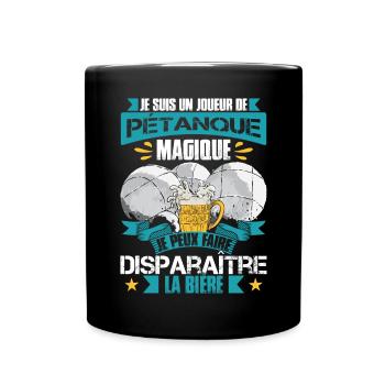 Pétanqueur Humour Boccia Bouliste - Mug uni - noir - Devant