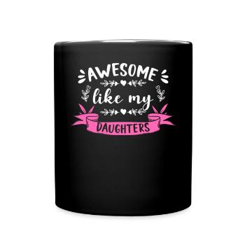 Génial comme mes filles maman mère belle-maman - Mug uni - noir - Devant