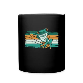 Cadeau de chemise Vintage Retro Tree Frog - Mug uni - noir - Devant