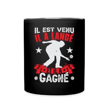 Bouliste Humour Boccia Boule - Mug uni - noir - Devant