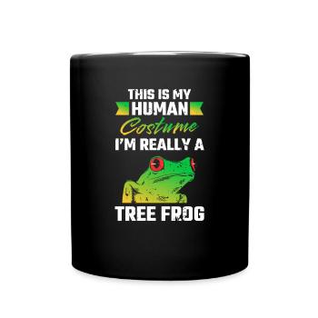 Frosch Shirt Geschenk - Tasse einfarbig - Schwarz - Vorne